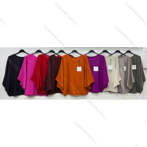 Svetr úpletový netopýří krátký rukáv dámský OVERSIZE (S/M/L ONE SIZE) ITALSKá MóDA IM4260333
