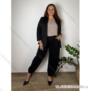 Kalhoty dlouhé s páskem dámské nadrozměr (44/46/48 ONE SIZE) ITALSKÁ MÓDA IM426266/DUR