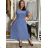 Šaty dlouhé letní krátký rukáv dámské (S/M/L ONE SIZE) ITALSKÁ MÓDA IM425MARIA-M/DU tmavě zelená S/M/L