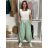 Women's Long Summer Pants with Belt (S/M ONE SIZE) ITALIAN FASHION IMD24080