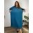 Damenkleid aus Cord-Baumwolle mit langen Ärmeln, Oversize (46/48/50, Einheitsgröße), italienische Mode, IM4260322
