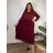 Damenkleid aus Cord-Baumwolle mit langen Ärmeln, Oversize (46/48/50, Einheitsgröße), italienische Mode, IM4260322