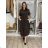 Šaty dlhé košilové 3/4 dlouhý rukáv dámske KAJETANA (S/M/L ONE SIZE) TALIANSKA MÓDA IMSM2600019