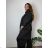 Übergroßer gestrickter Langarmpullover für Damen (S/M EINHEITSGRÖSSE) ITALIAN FASHION IMSN2416125  schwarz