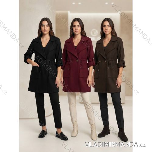 Kabát na stáhnutí dlouhý rukáv dámský (S/M/L ONE SIZE) ITALSKÁ MÓDA IMWDY26001