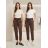 Nohavice elegantné s opaskom dámske (XS/S/M ONE SIZE) TALIANSKA MÓDA IMD25038/DUR XS/S/M tmavo hnedá