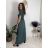Šaty dlhé letné krátky rukáv dámske (S/M/L ONE SIZE) TALIANSKA MÓDA IM425MARIA-M