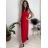 Women's Light Knitted Long Sleeve Sweater (L/XL ONE SIZE) ITALIAN FASHION IM723GALA red S / M / L