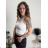 Damen-Crop-Top mit Trägern (S/M ONE SIZE) ITALIAN FASHION IMPLP2309080050 dunkelbraun XS/S/M