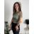 Damen-Crop-Top mit Trägern (S/M ONE SIZE) ITALIAN FASHION IMPLP2309080050 dunkelbraun XS/S/M