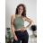 Damen-Crop-Top mit Trägern (S/M ONE SIZE) ITALIAN FASHION IMPLP2309080050 dunkelbraun XS/S/M
