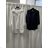 Košile saténová dlouhý rukáv dámské (S/M/L ONE SIZE) ITALSKá MóDA IM3261515/DUR S/M/L tmavě modrá