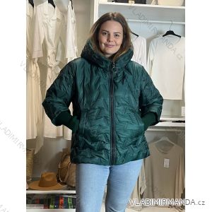 Bunda oversize šusťáková dlouhý rukáv dámská nadrozměr (44/46/48 ONE SIZE) ITALSKÁ MÓDA IMC261012