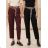 Kalhoty dlouhé s páskem dámské (S/M/L ONE SIZE) ITALSKÁ MÓDA IMHMM260445/DUR S/M/L vínová