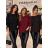 Women's Oversized Knitted Long Sleeve Sweater (S/M ONE SIZE) ITALIAN FASHION IMSN2416125 S / M / L black