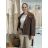 Kabátik oversize s páskem dlhý rukáv dámsky (M/L ONE SIZE) TALIANSKA MÓDA IMD261002/DUR M / L čierna