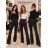 Women's long leather leggings (S/M-XL/2XL) MIEGO PMWLL26HL-4/DR L / XL black