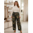 Elegante Hose mit Gürtel 3/4 kurz Damen (S/M/L Einheitsgröße) ITALIAN FASHION IMPLI257048