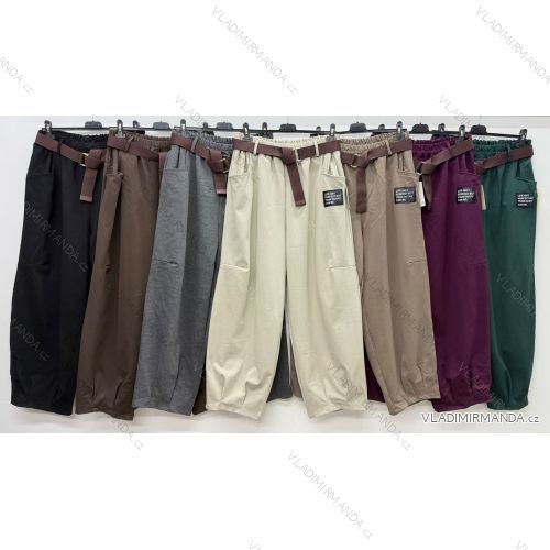 Women's oversized long pants with belt (42/44/46 ONE SIZE) ITALIAN FASHION IM4260327