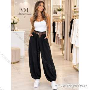 Lange Damenhose mit Gürtel (Einheitsgröße S/M/L) ITALIENISCHE MODE IM4263001/DUR