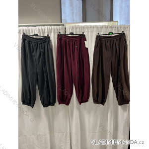 Kalhoty manžestrové oversize dlouhé dámské (S/M/L ONE SIZE) ITALSKá MODA IM3264186