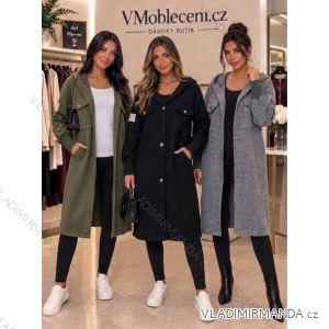 Kabát na knoflíky dlouhý rukáv dámský (M/L/XLONE SIZE) ITALSKÁ MÓDA IM42626681/DUR