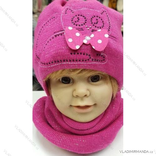 Set Mützen Wintermädchen (3-8 Jahre) POLSKÁ VÝROBA POL117117