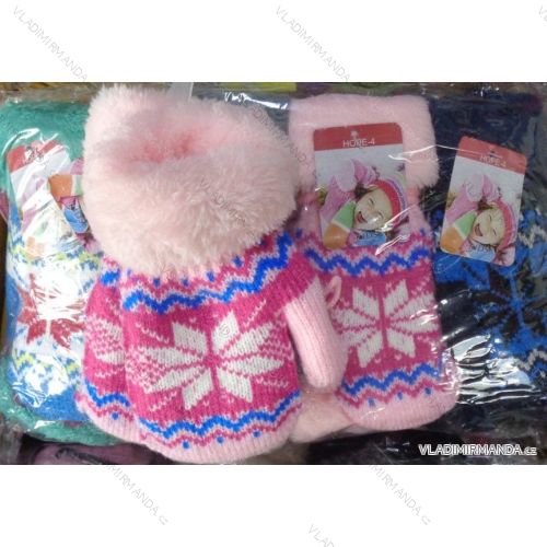 Rukavice palčáky teplé dětské dívčí a chlapecké (uni) GTEB-081
