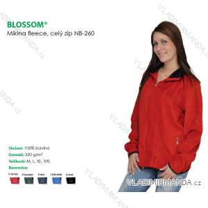Mikina dámská a pánská fleece celý zip blossom(m-2xl) NB-260