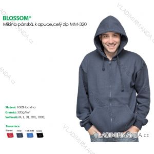 Mikina pánská s kapucí dl zip blossom(m-3xl) MM-320
