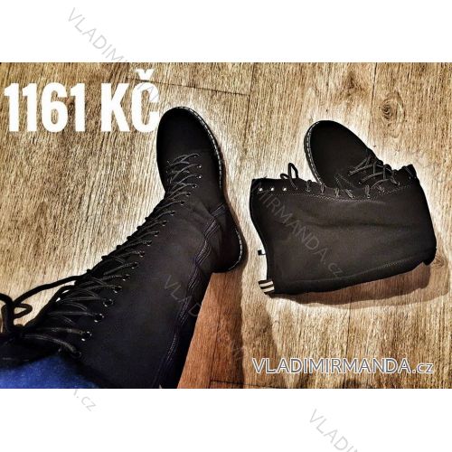 Boty vysoké šněrovací dámské (36-41) OBUV RO17001