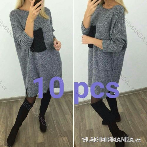 Svetr dlouhý dámský (l-2xl) POLSKá MODA GR17040