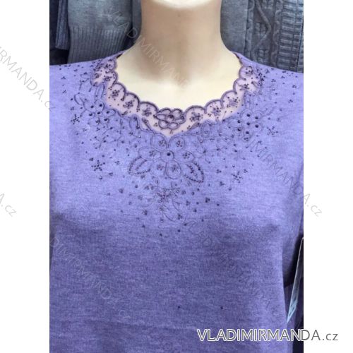 Pulóver sveter dlhý rukáv dámsky (m-2xl) Poľsko MODA GR17048
