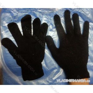 Rukavice strečové unisex dámske pánske (21cm / čierne) MADE IN KOREA MIK17001
