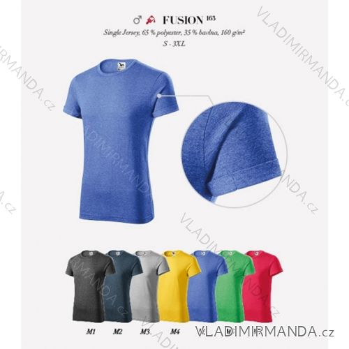 T-shirt fusion short sleeve men (s-3xl) ADVERTISING TEXTILE 163F