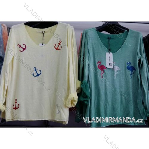 T-Shirt 3/4, Langarm Damen (uni sl) ITALIENISCHE MODA IM1218009