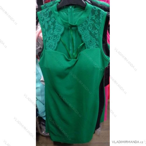 Short sleeveless dress with lace ladies (uni sl) ITALIAN Fashion IM918105
