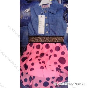 Souprava šaty s perličkovým pásem+legíny dětské  dívčí (2-12 let) TURECKá MODA TM218018