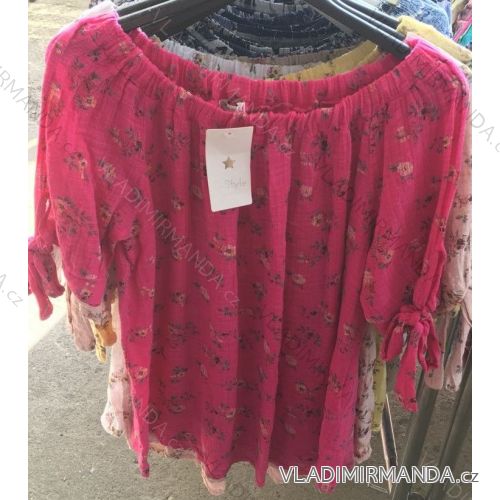 Tunika 3/4 krátký rukáv dámské (uni xl-3xl) ITALSKá MODA IM1018007