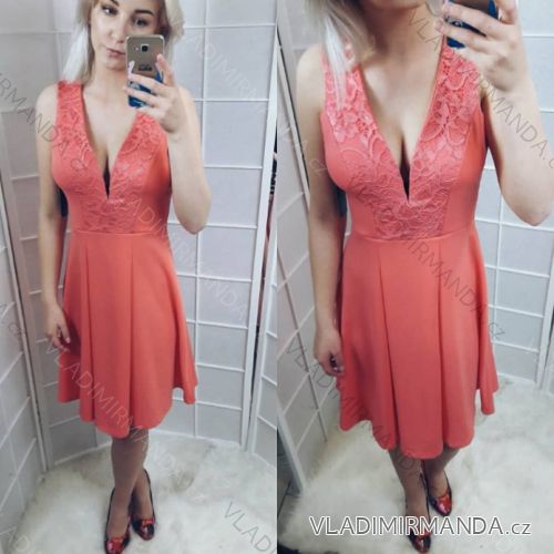 Šaty letní bez ramínek  elegantní letní s krajkou  dámské (uni s-l) ITALSKá MóDA IM918095