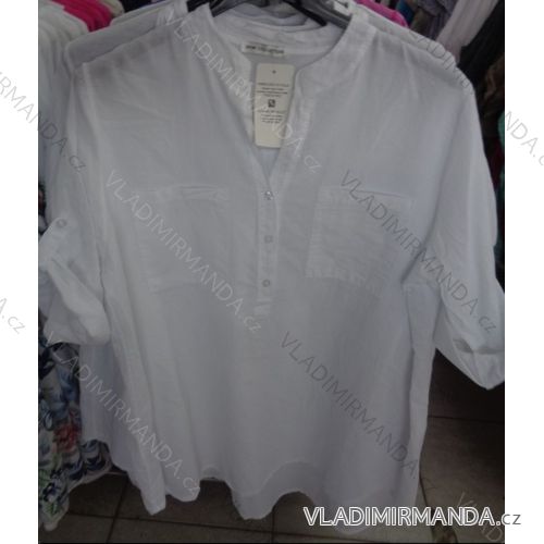 Tunic -coat cotton short sleeve ladies (uni, sl) ITALIAN MODA IM718106
