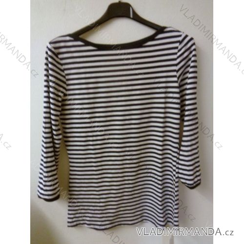 Tričko s dlhým rukávom pruhované dámske (uni sl) TALIANSKÁ MÓDA IM518082