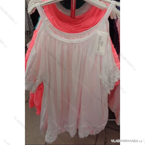 Tunika 3/4 krátký rukáv s krajkou dámská (uni s-l) ITALSKá MODA IM718148N