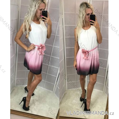 Šaty bez rukávu dámské ombre (uni s-l) ITALSKá MóDA IM918274