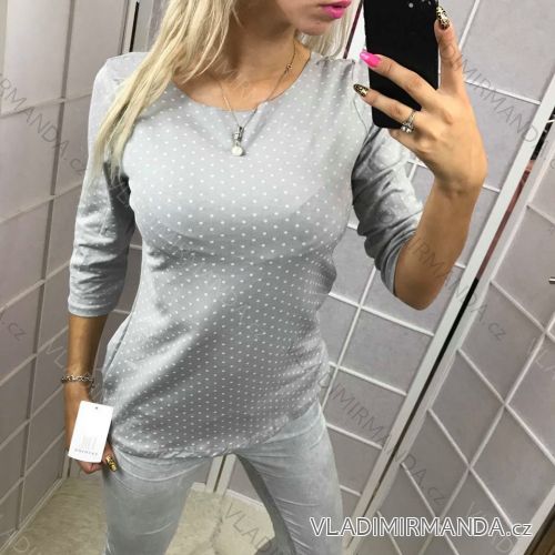 T-shirt with 3/4 sleeve bodice dámské (uni sl) ITALIAN Fashion IM518146