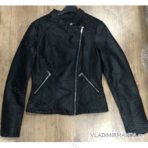 Bunda dlouhý rukáv kožená dámská (uni s-2xl)  LEX18188