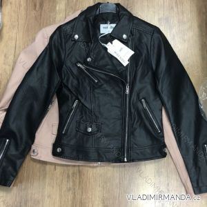 Bunda dlouhý rukáv kožená dámská (uni s-2xl)  LEX18189