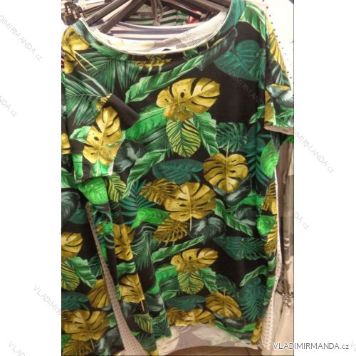 Kleiden Sie kurzes Hülsen-Sommerblumendamen (uni sl) ITALIENISCHE Mode IM518152
