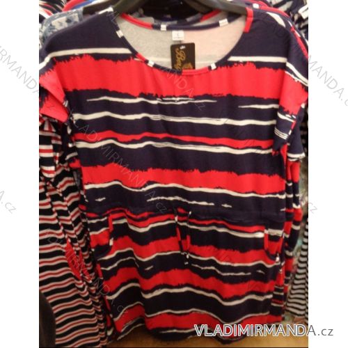 Šaty krátký rukáv proužek dámské (l-3xl) POLSKá VýROBA PM218139