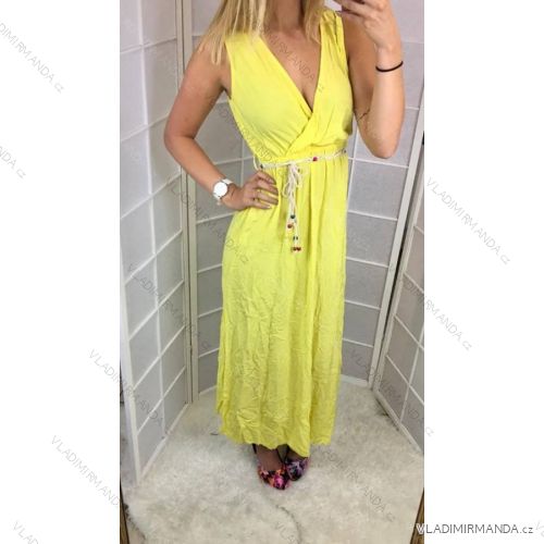 Sommer langes Kleid Damen (uni sl) ITALIENISCHE Mode IM918193
